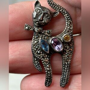 BOHO CAT & HEART NECKLACE
